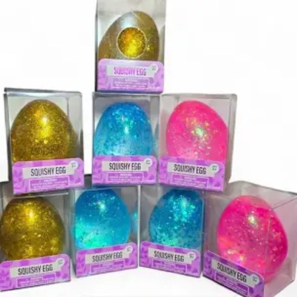Viral Squishy Egg Glitter!! Random Color!! Great Easter Gift!!